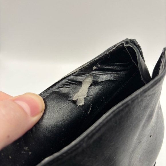 Marc Fisher Black Leather Open-Toe Heels Size 9 - Picture 5 of 8